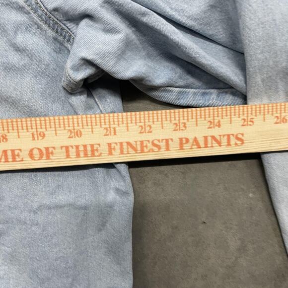 Faded Glory Denim Jacket Womens 18W/20W Light Stone Wash Trucker Jean Coat Plus - Picture 3 of 8